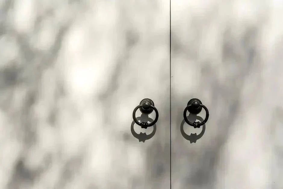 Close Up of Barn Door Handles