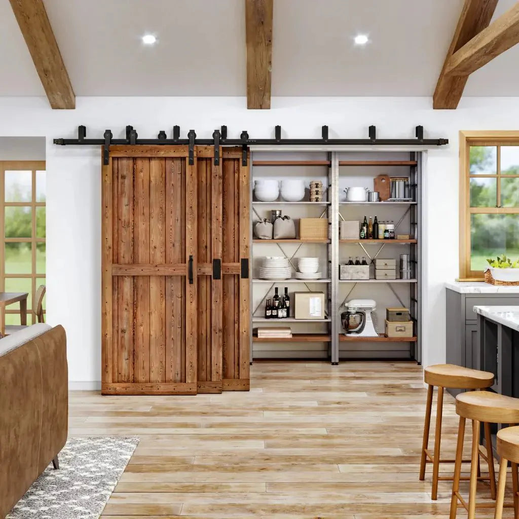 Pantry Bypass Barn Door in Kitchen