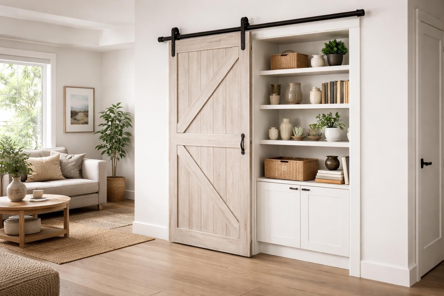 Barn Doors with Shelves: Smart Storage Solutions