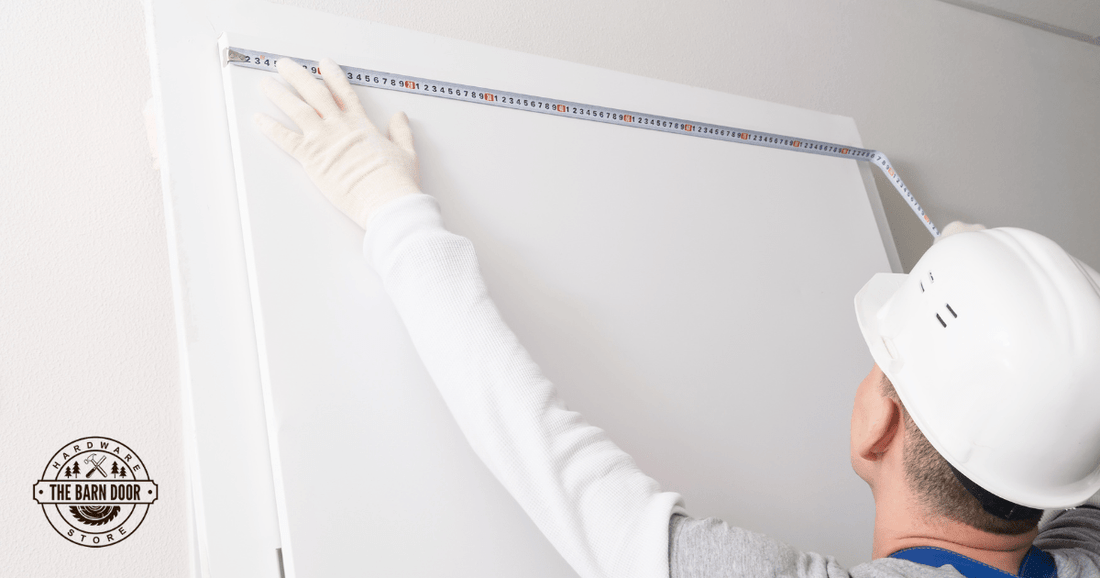 Contractor Measuring Barn Door