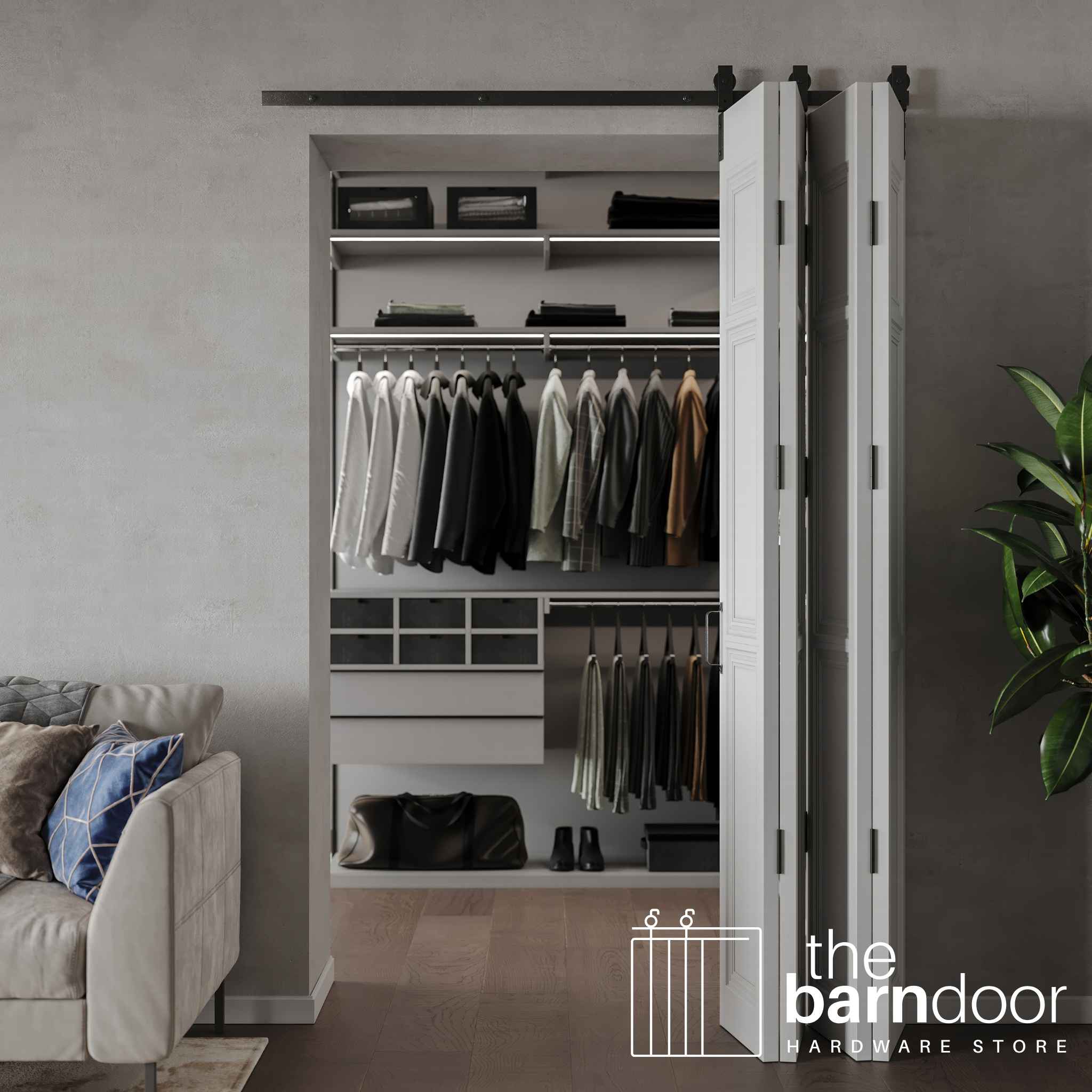 4 Doors One Way Bifold Hardware Kit