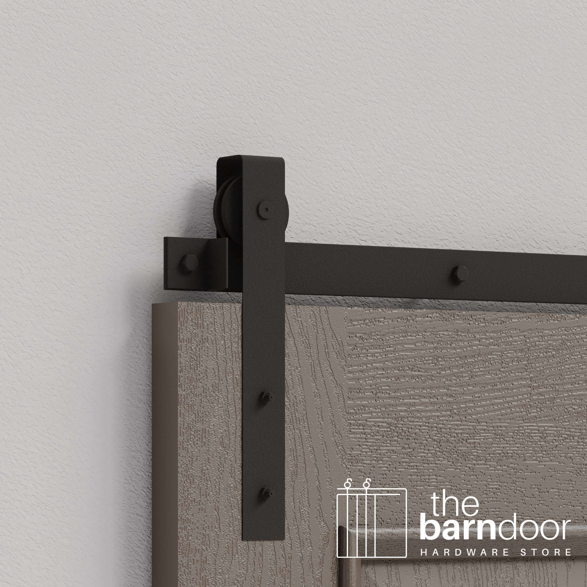 Arch Bronze Flat Top Strap Heavy Duty Single Track Barn Door Hardware