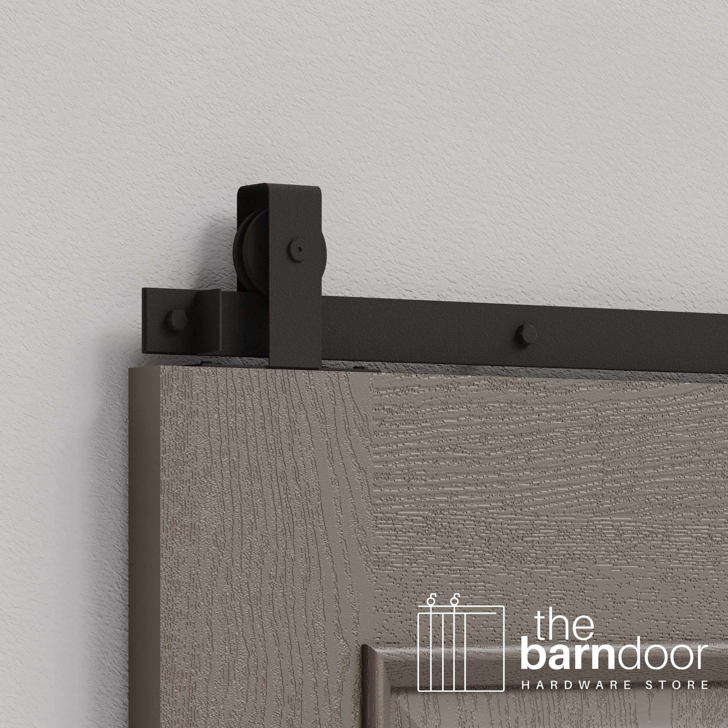 Arch Bronze Flat Top Top Mount Heavy Duty Single Track Barn Door Hardware