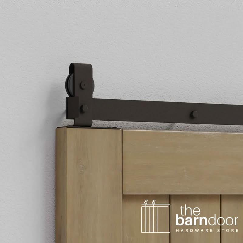 Arch Bronze J Top Mount Bifold Barn Door Hardware