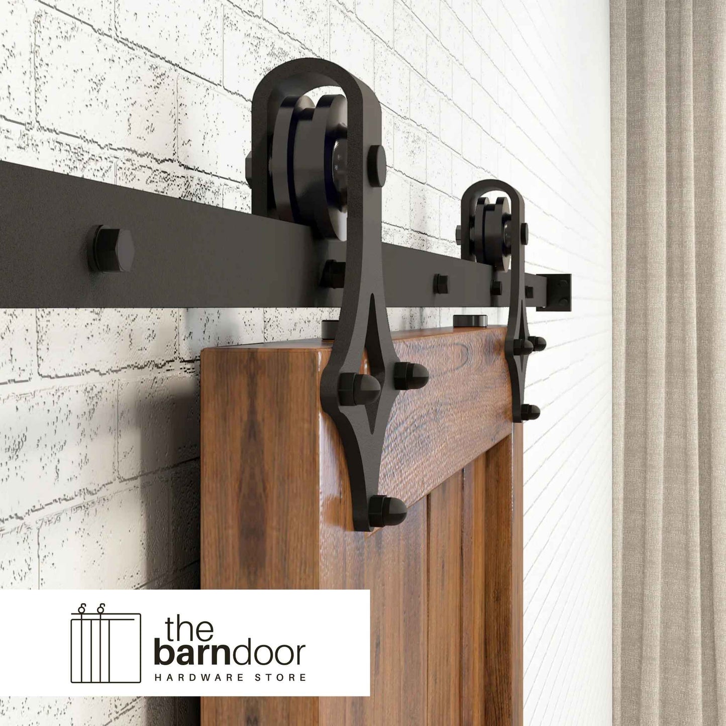 Black Diamond Barn Door Hardware Kit