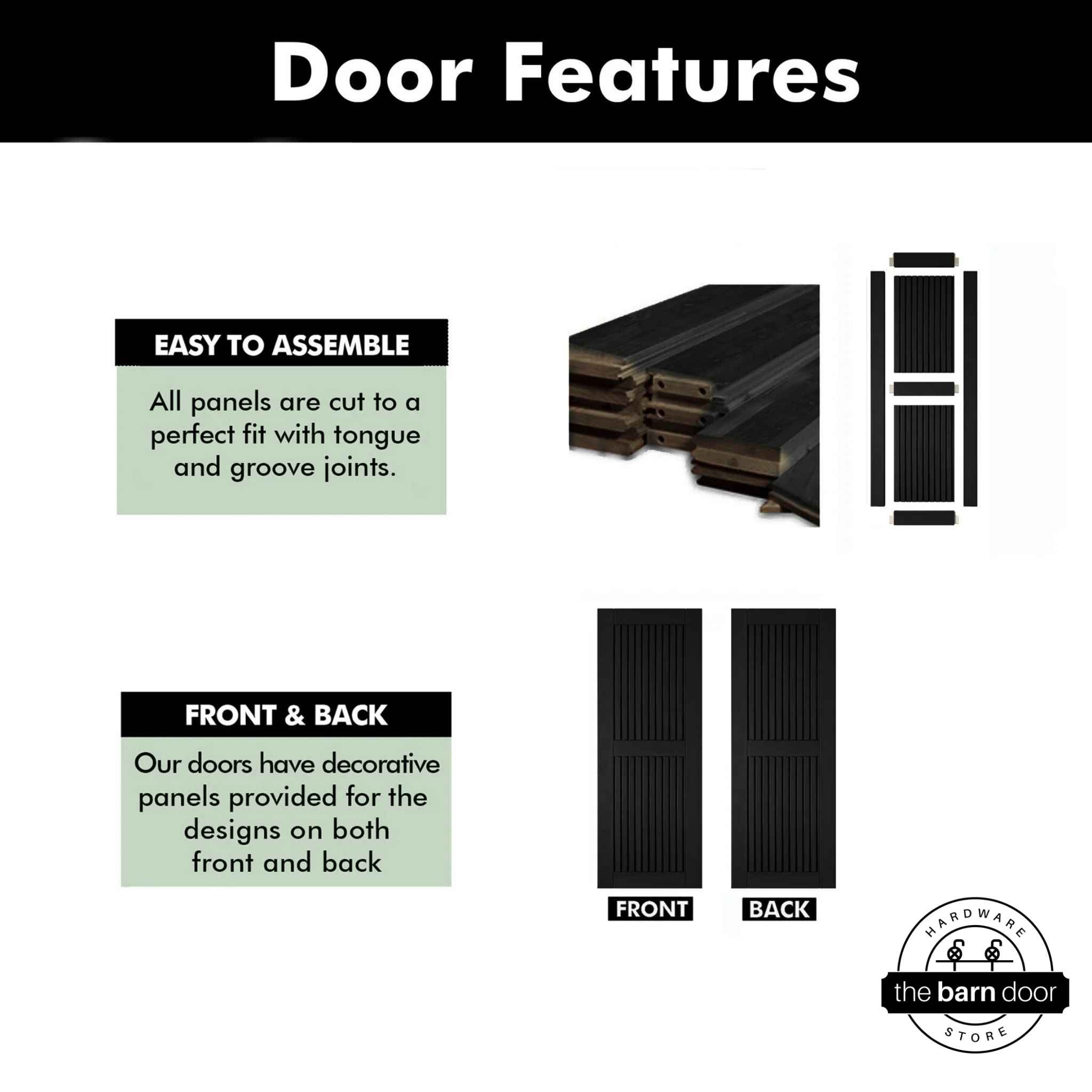 Black Vertical Slat DIY Barn Door
