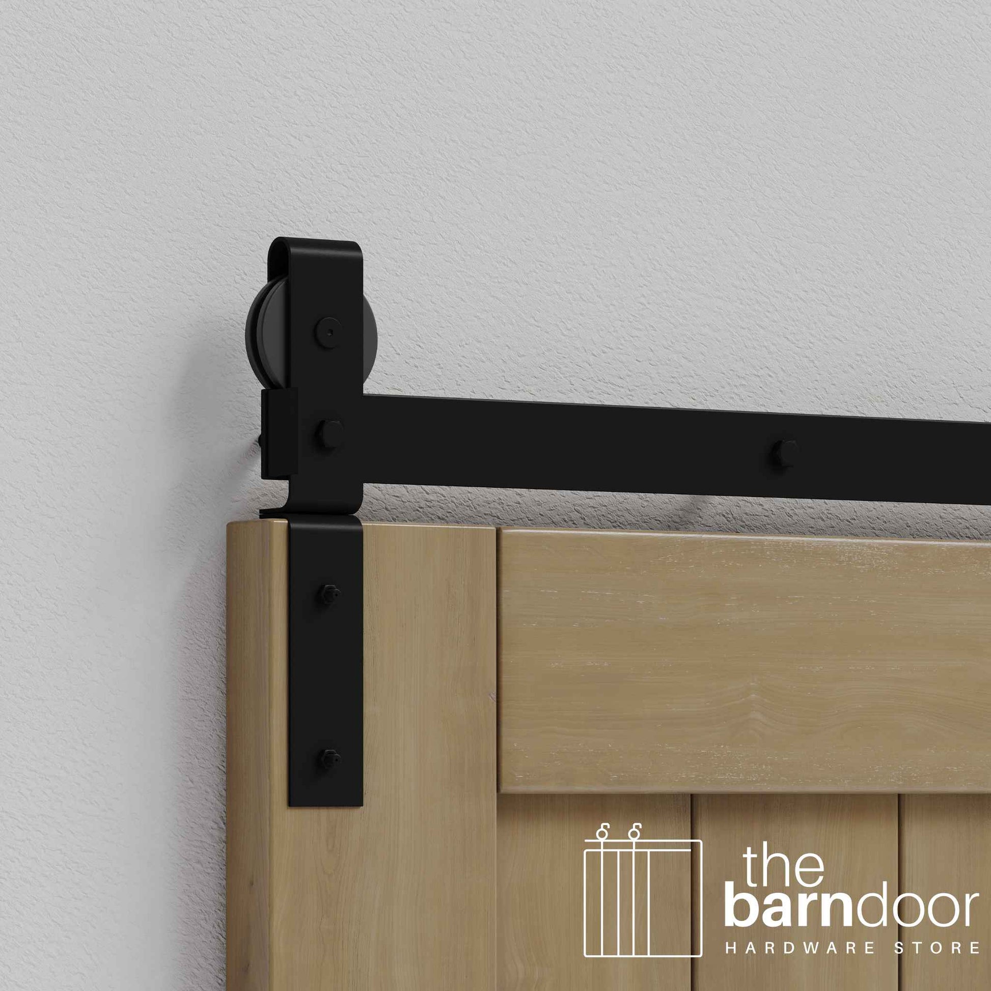 Black J Strap Bifold Barn Door Hardware