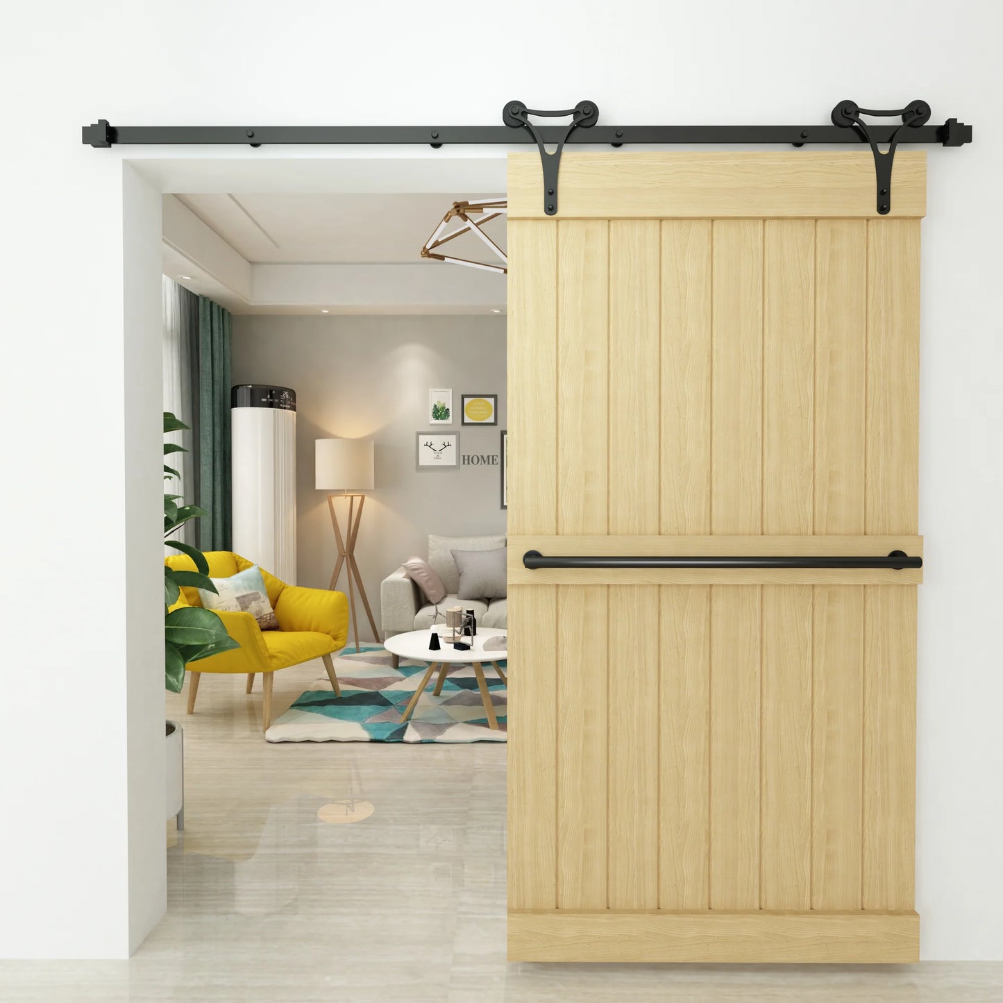 Black Horn Barn Door Hardware