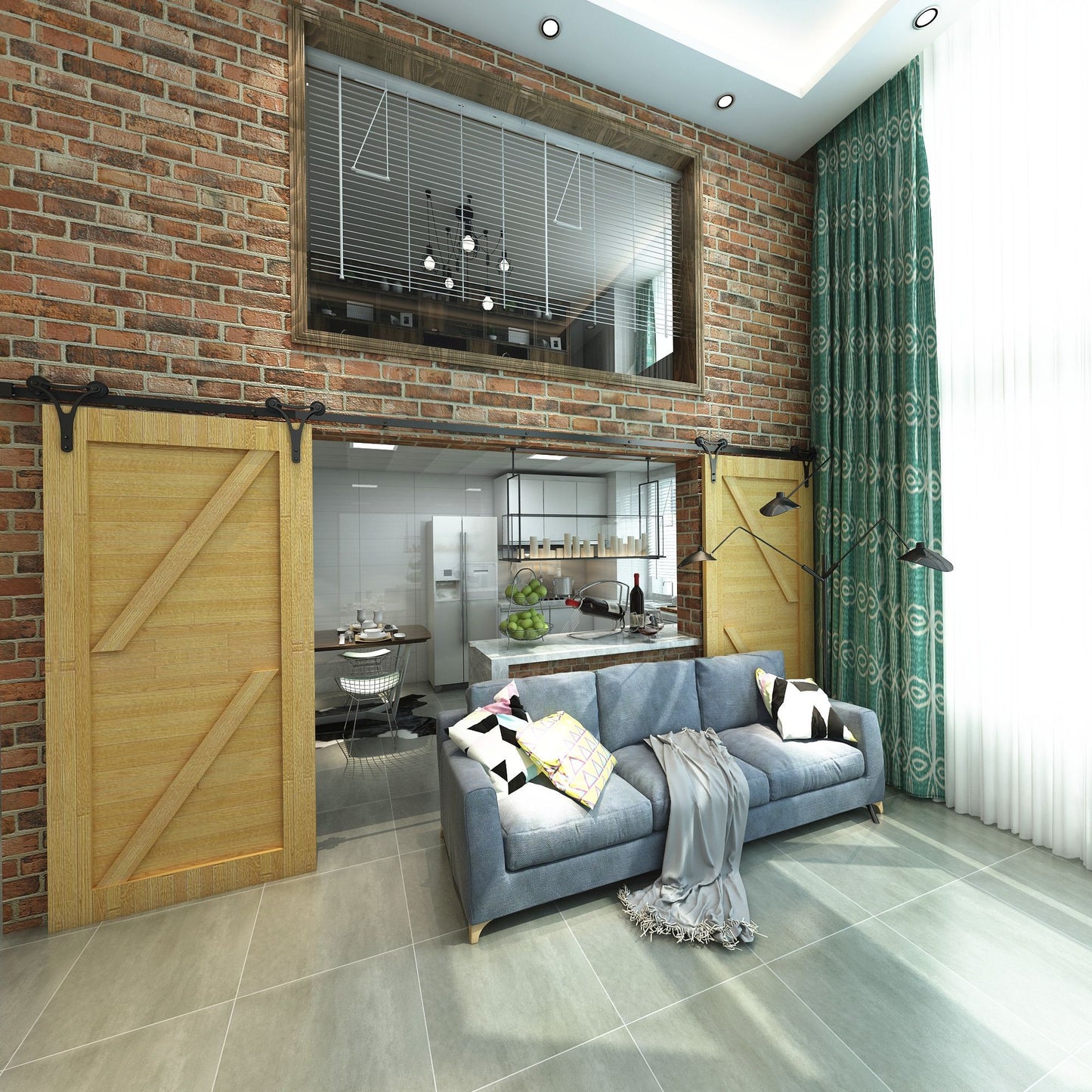 Black Horn Barn Door Hardware