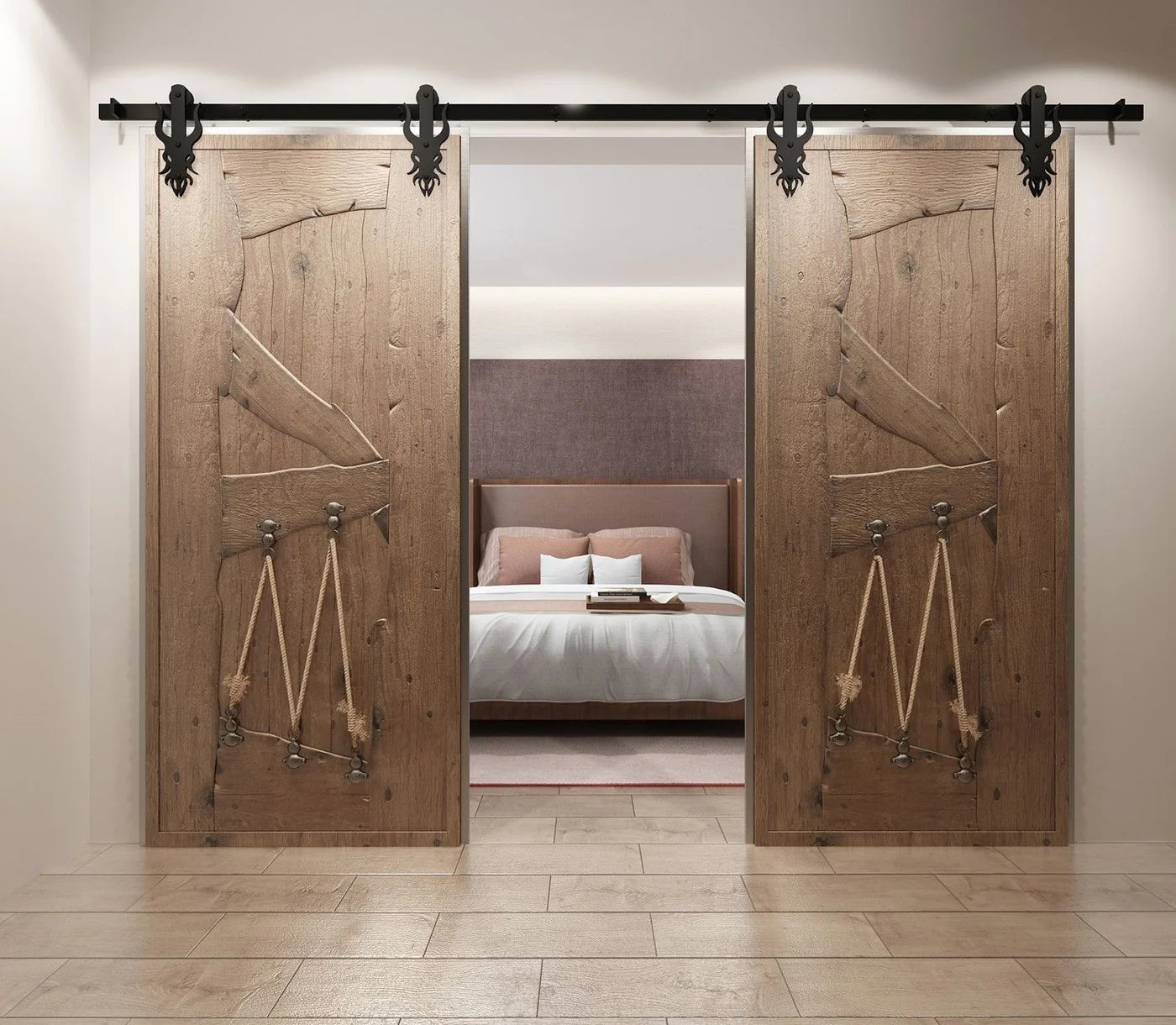 Black Imperial Barn Door Hardware