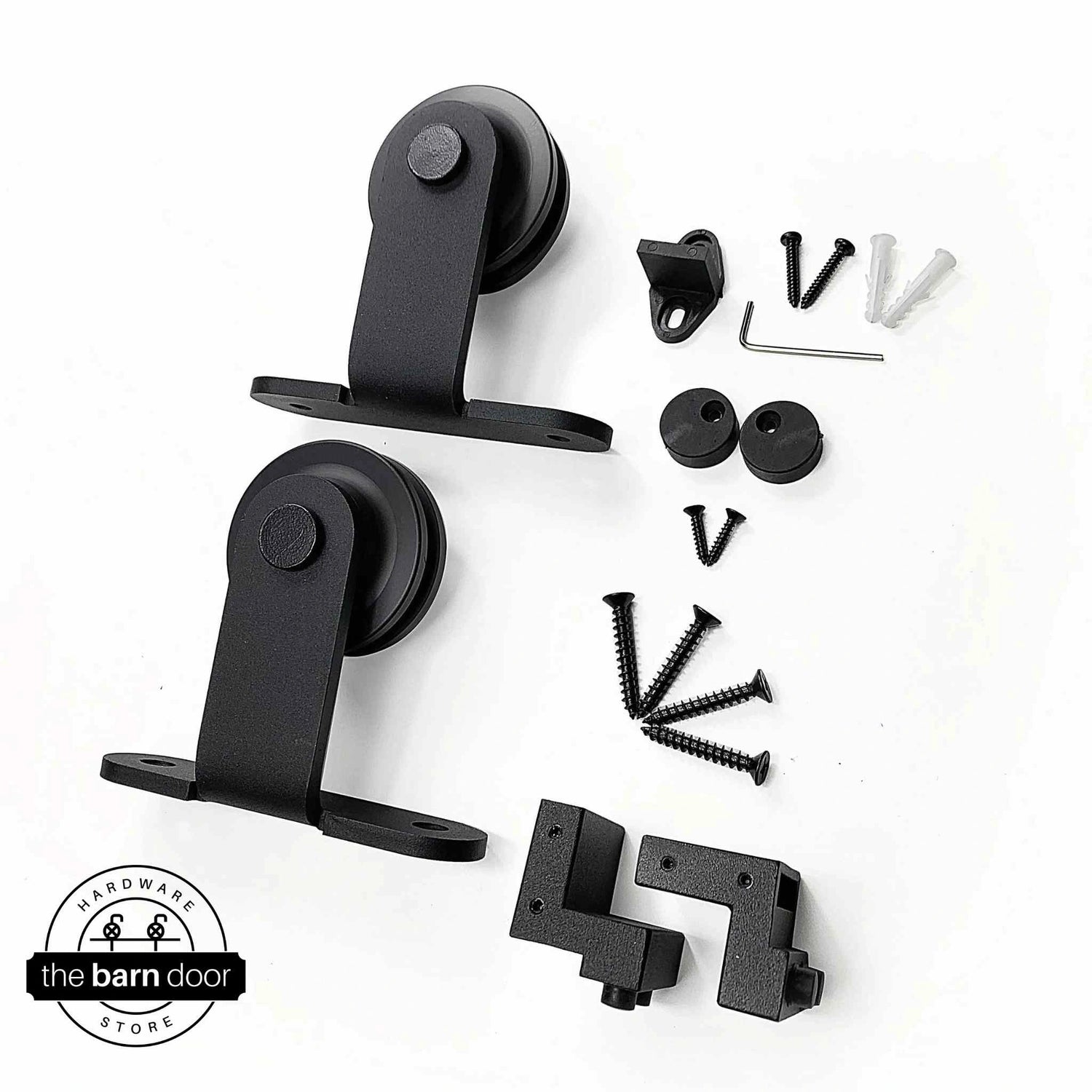T-Shape Barn Door Roller in Black