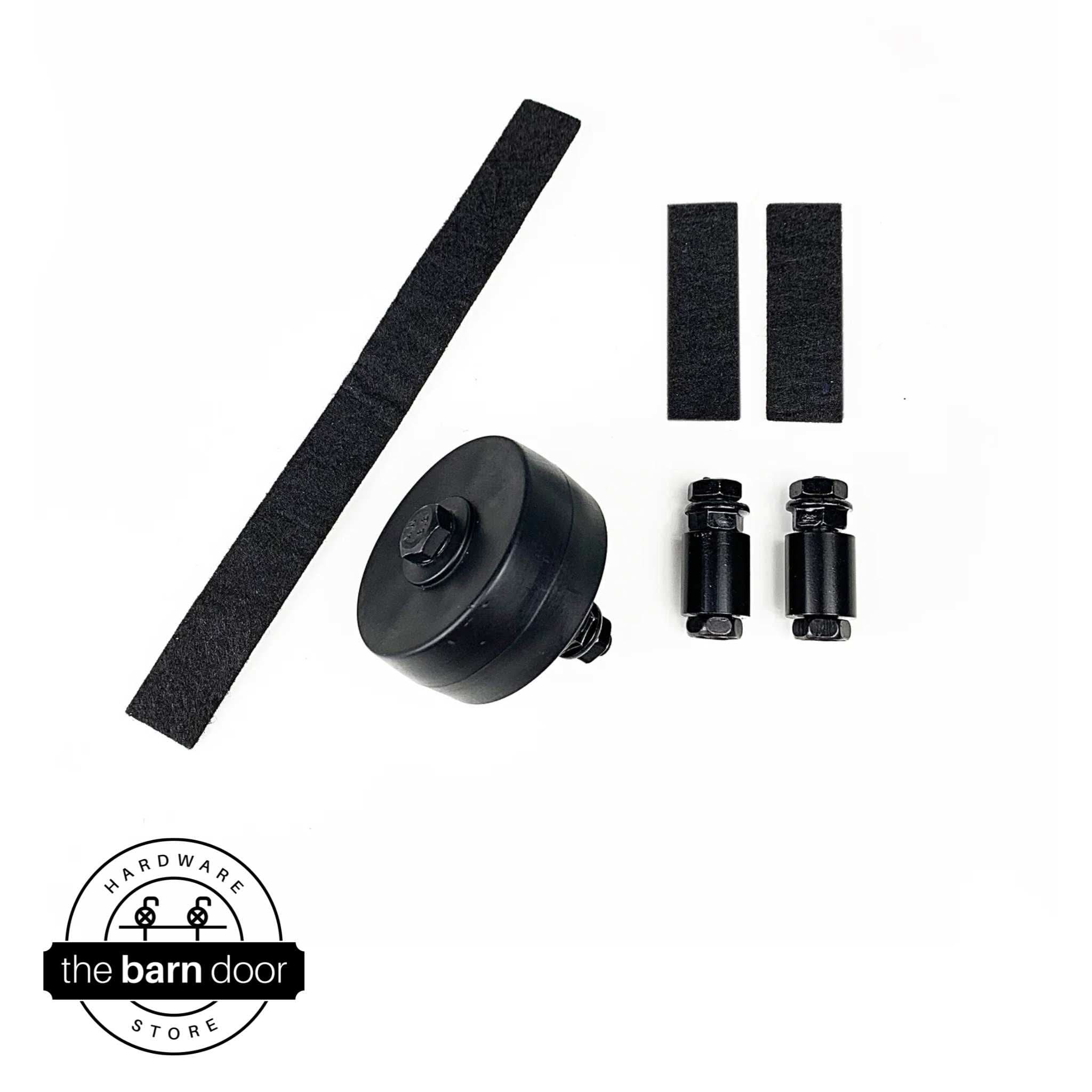 Black Wall Mounted Roller Floor Guide Parts Close Up
