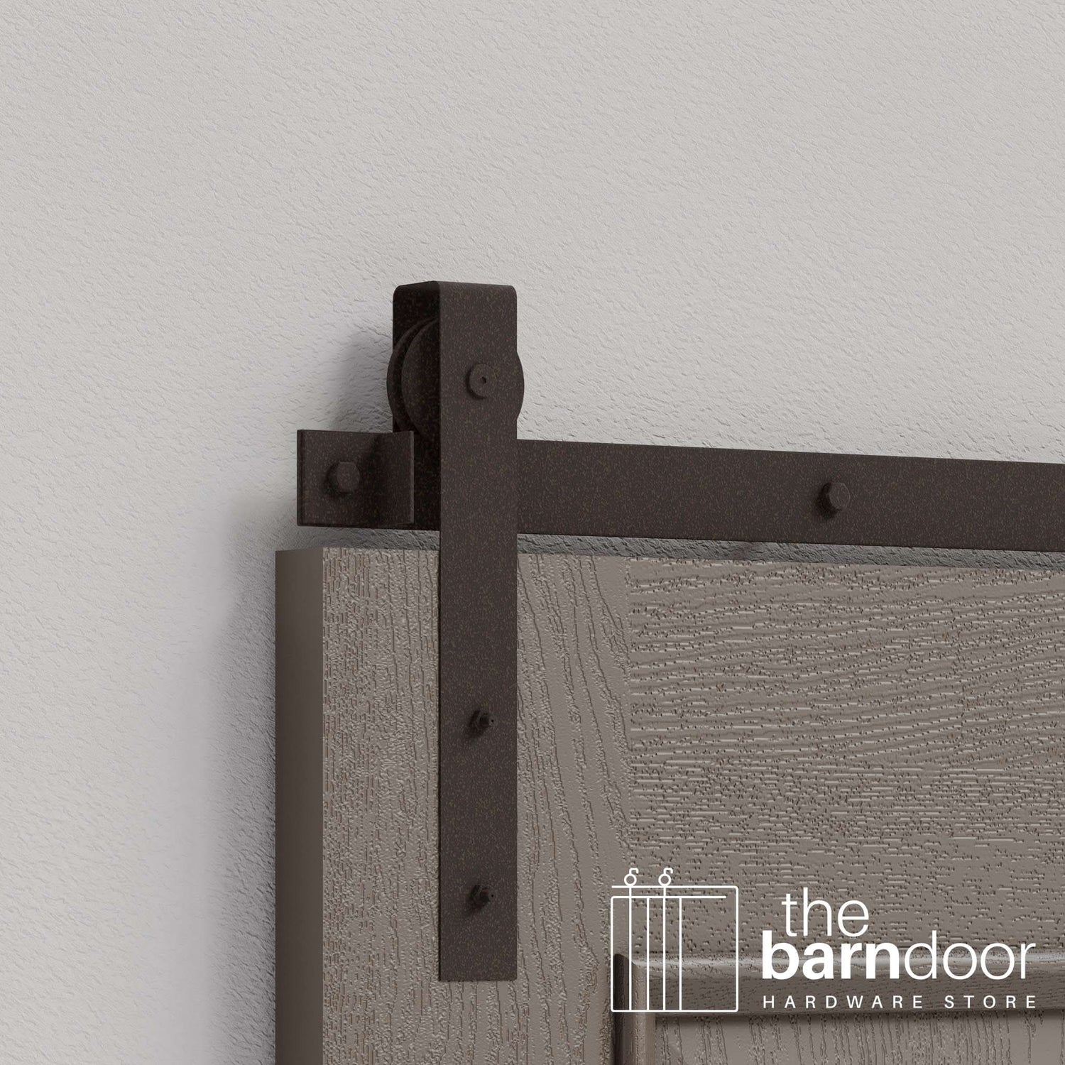 Bronze Flat Top Strap Heavy Duty Single Track Barn Door Hardware