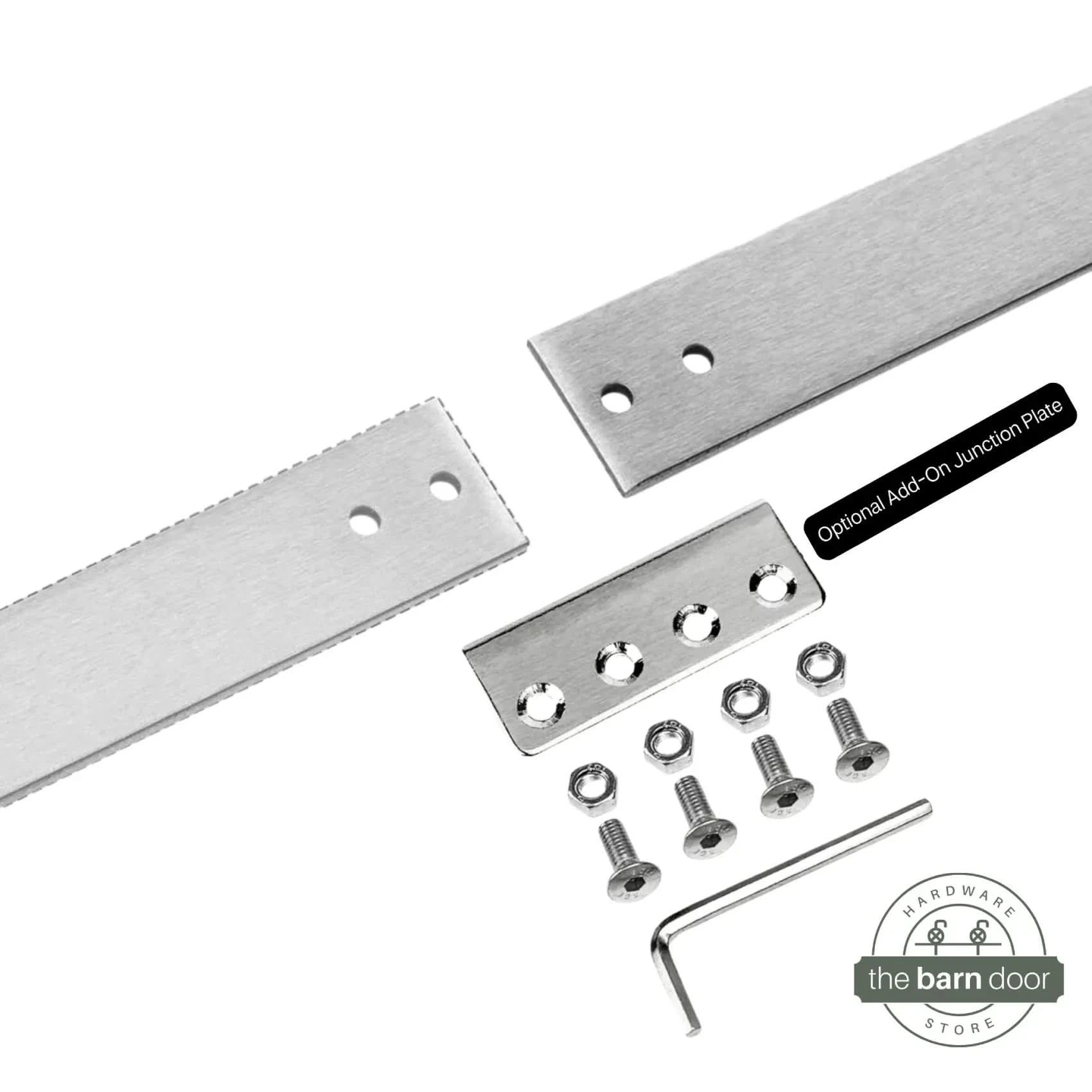 Extra Barn Door Track with Mount Brushed Nickel