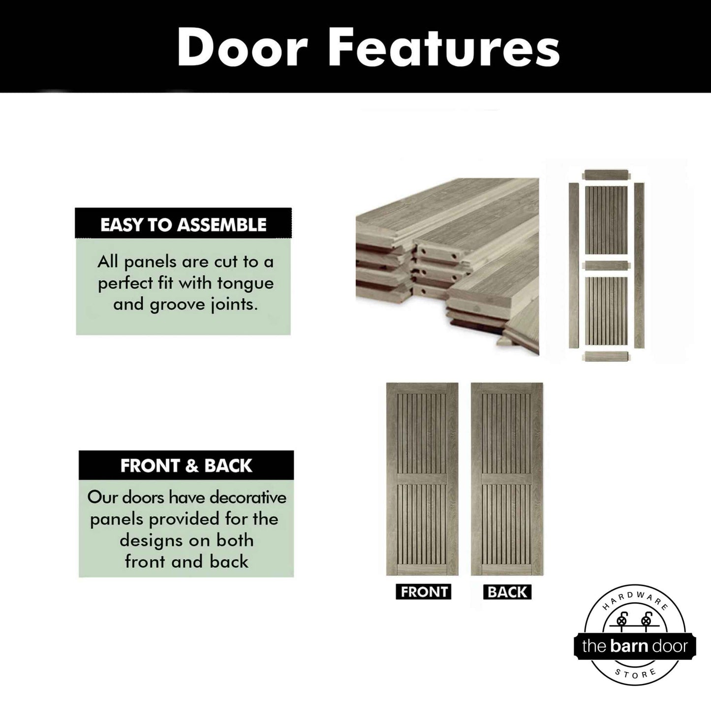 Classic Gray Vertical Slat DIY Barn Door