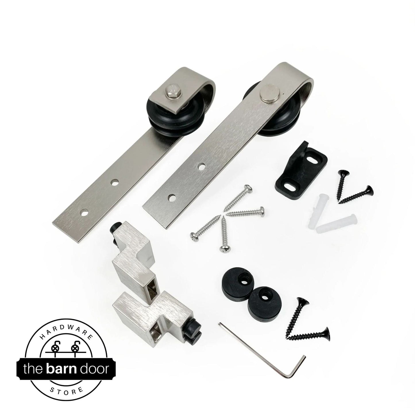Brushed Nickel Classic Mini Cabinet Barn Door Rollers