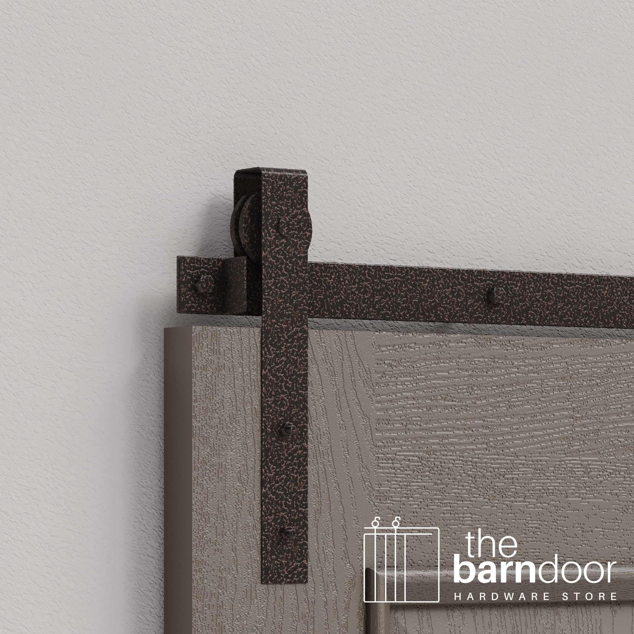 Copper Vein Flat Top Strap Heavy Duty Single Track Barn Door Hardware