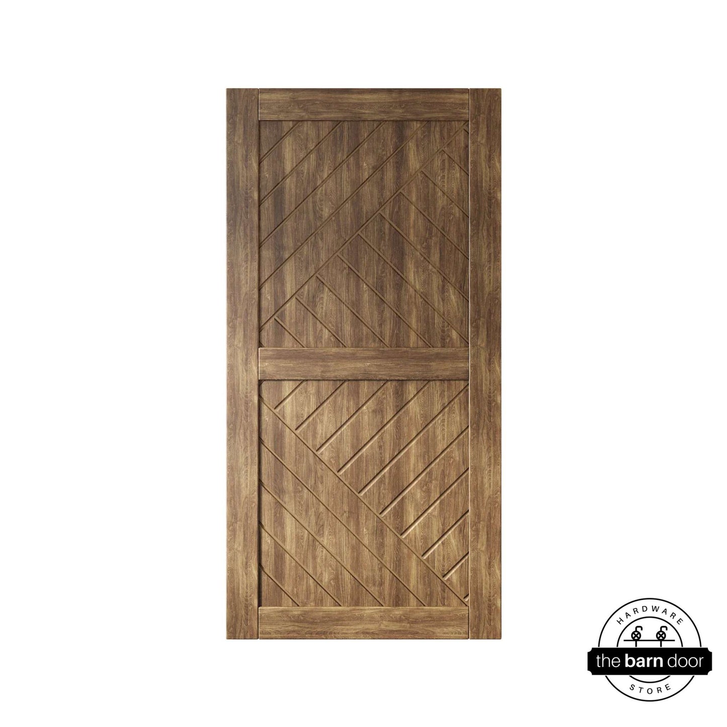 Dark Walnut Patterned Barn Door
