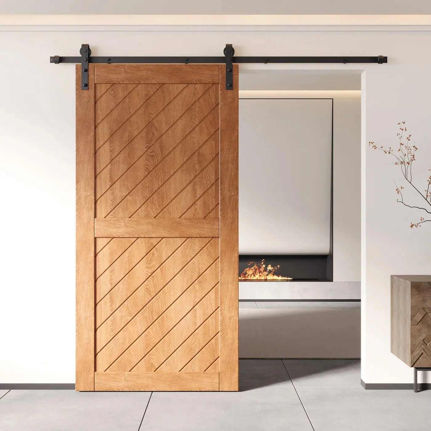 Early American Slanted Barn Door