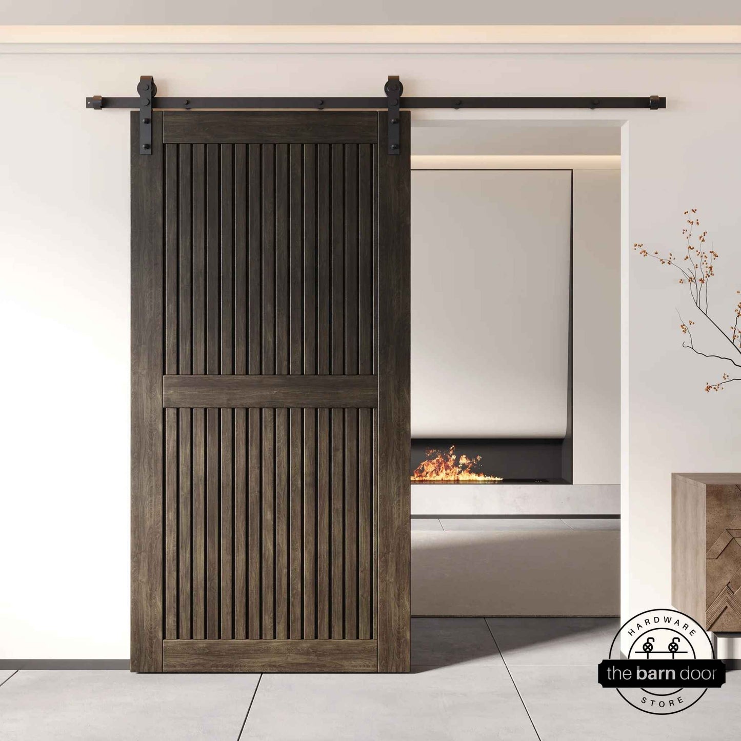 Ebony Vertical Slat DIY Barn Door