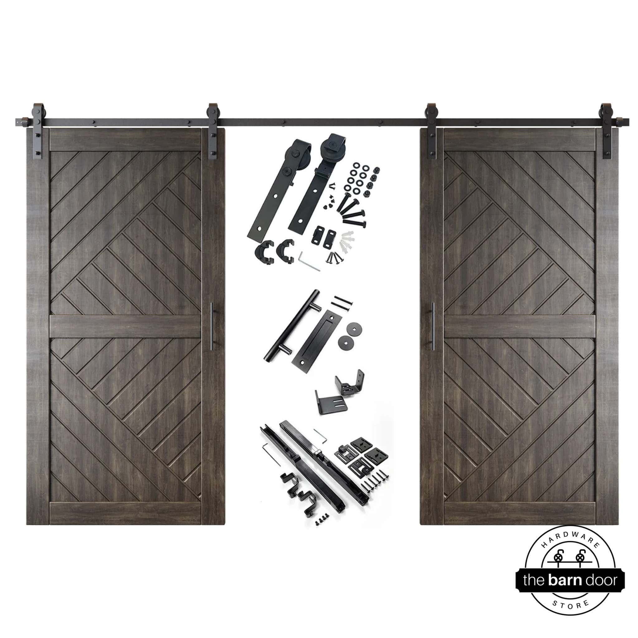 Ebony Patterned Double Barn Door Kit
