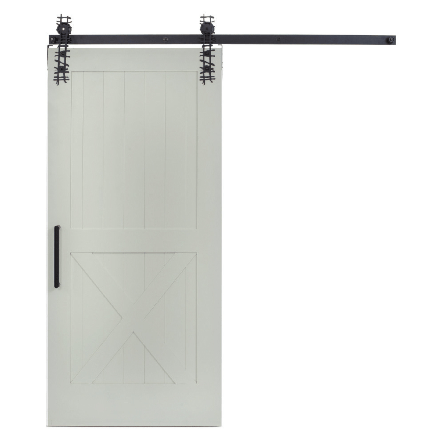 Half X Barn Door in Owl Gray