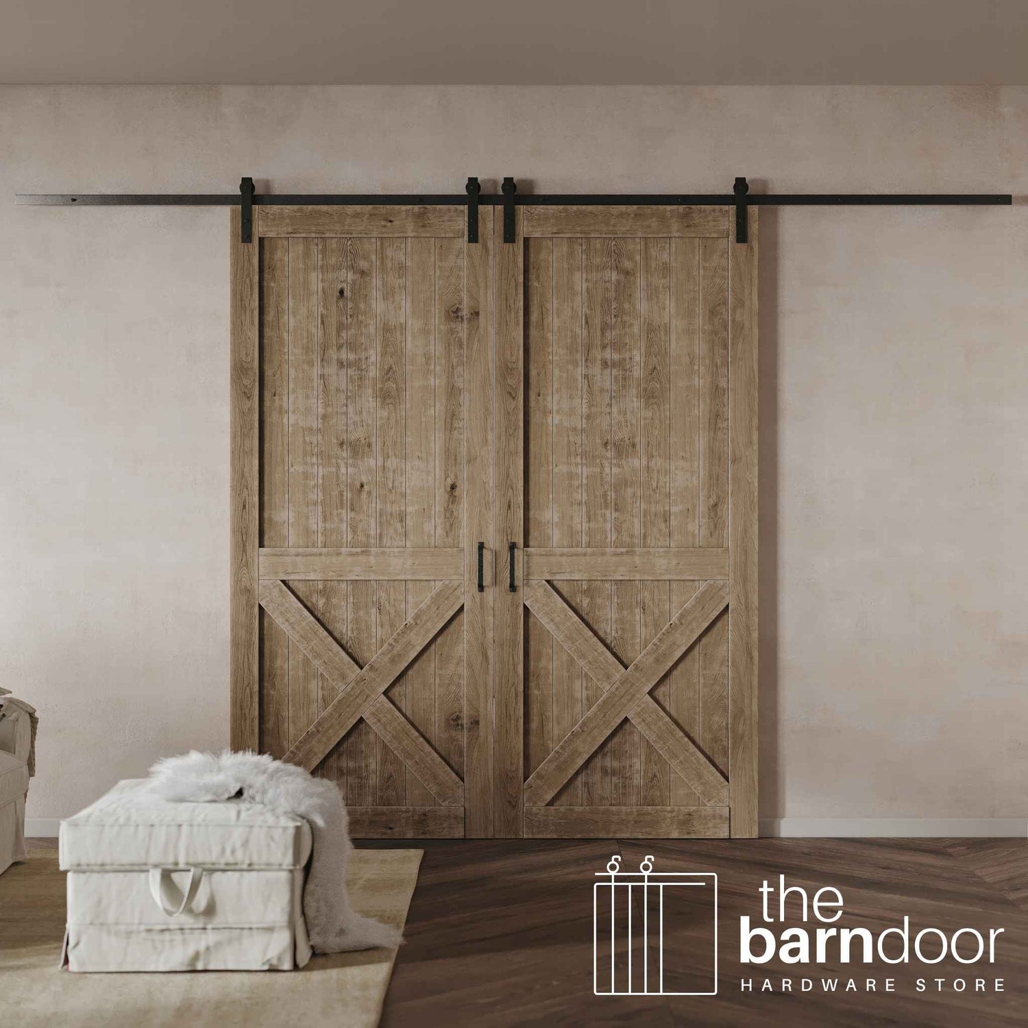 Heavy Duty Barn Door Hardware Kit