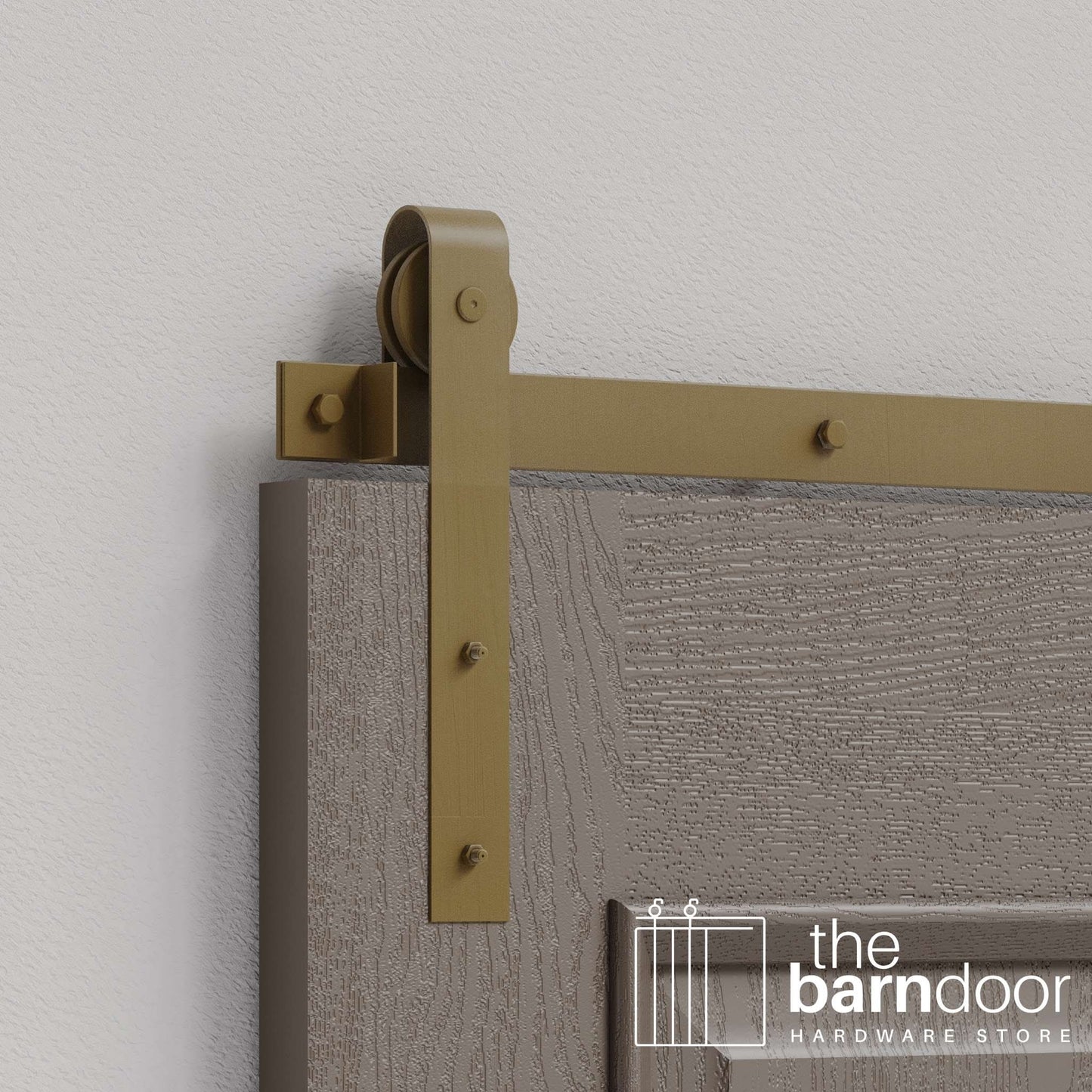 Jacobs Gold J Strap Heavy Duty Single Track Barn Door Hardware