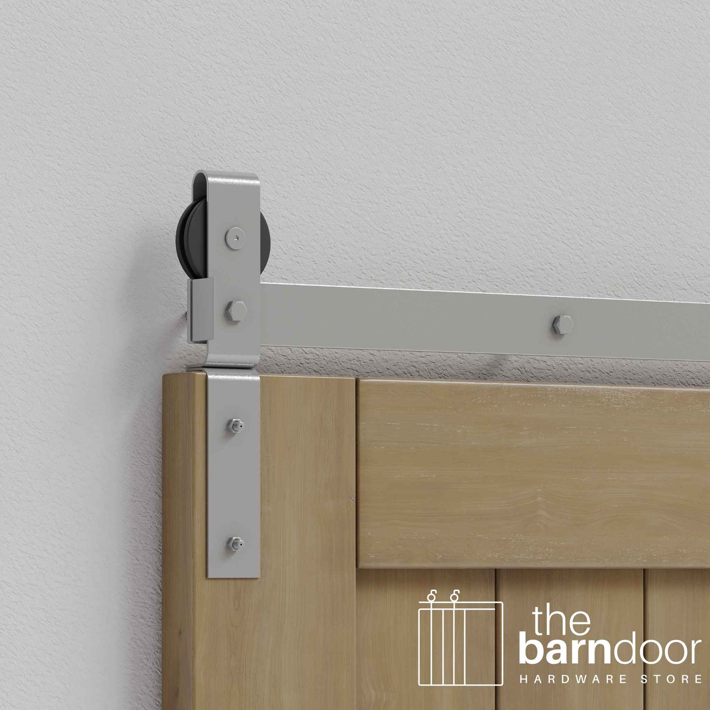 PC Chrome J Strap Bifold Barn Door Hardware