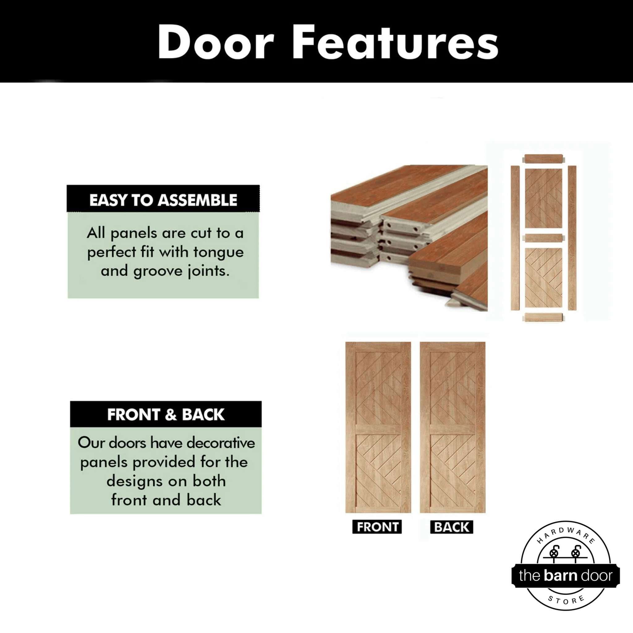 Patterned Barn Door Features