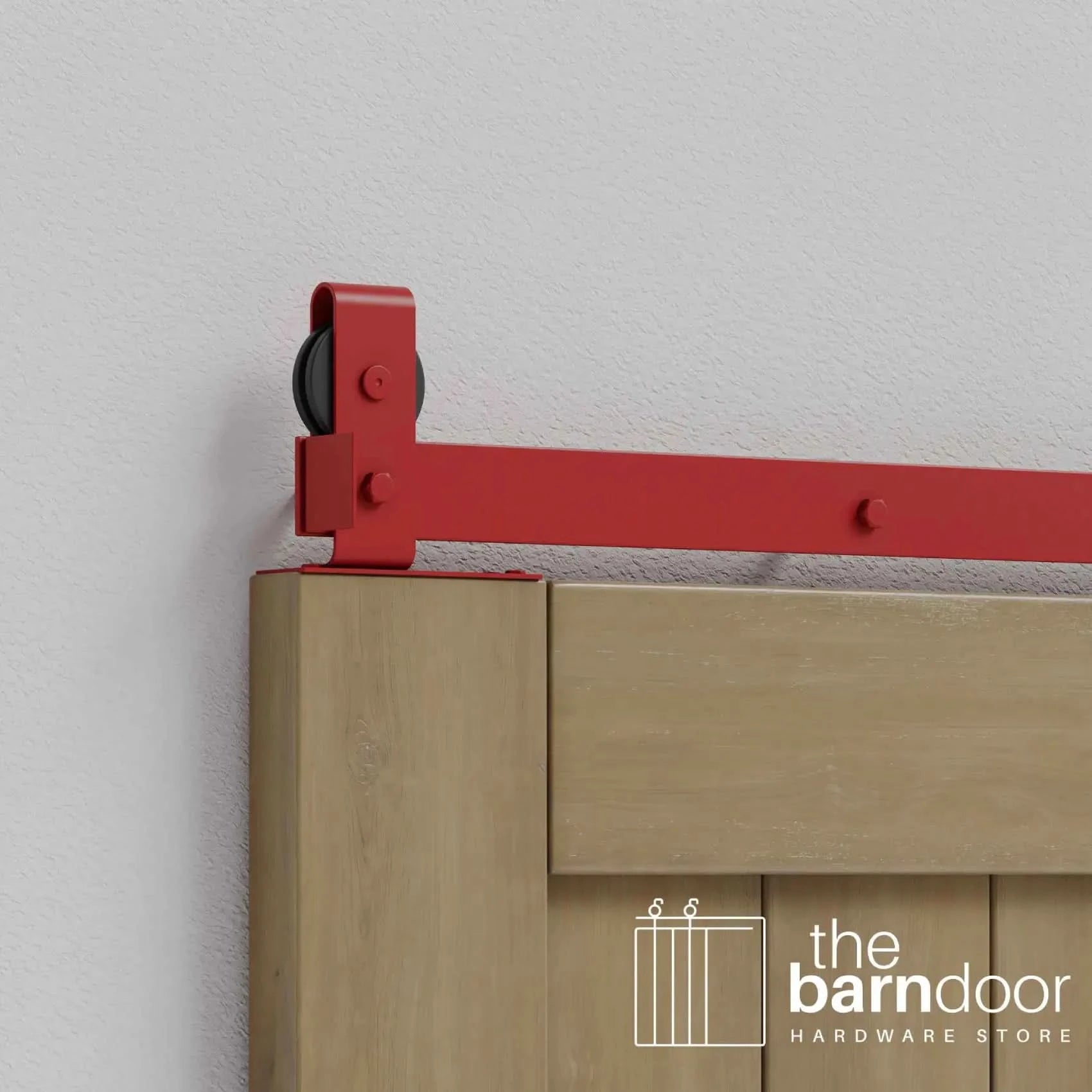 Regal Red J Top Mount Bifold Barn Door Hardware