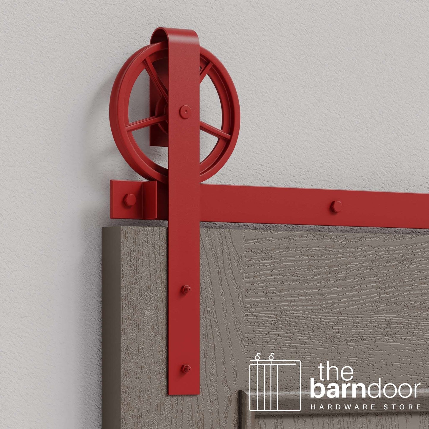 Regal Red Wagon Wheel Heavy Duty Single Track Barn Door Hardware