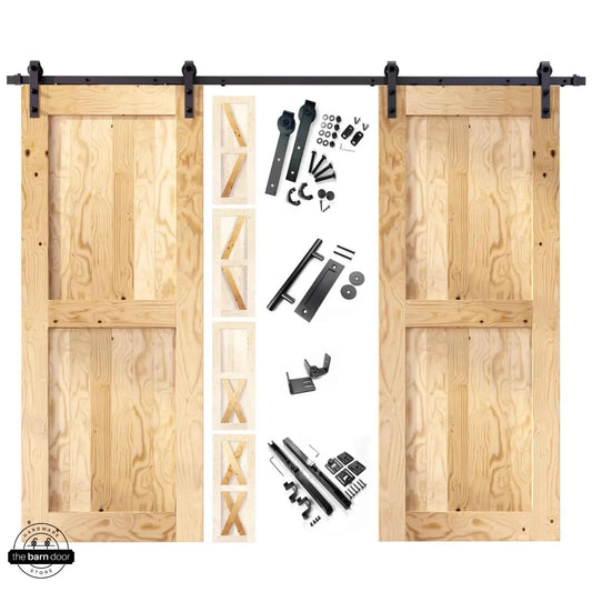 Unfinished Double Barn Door Kit