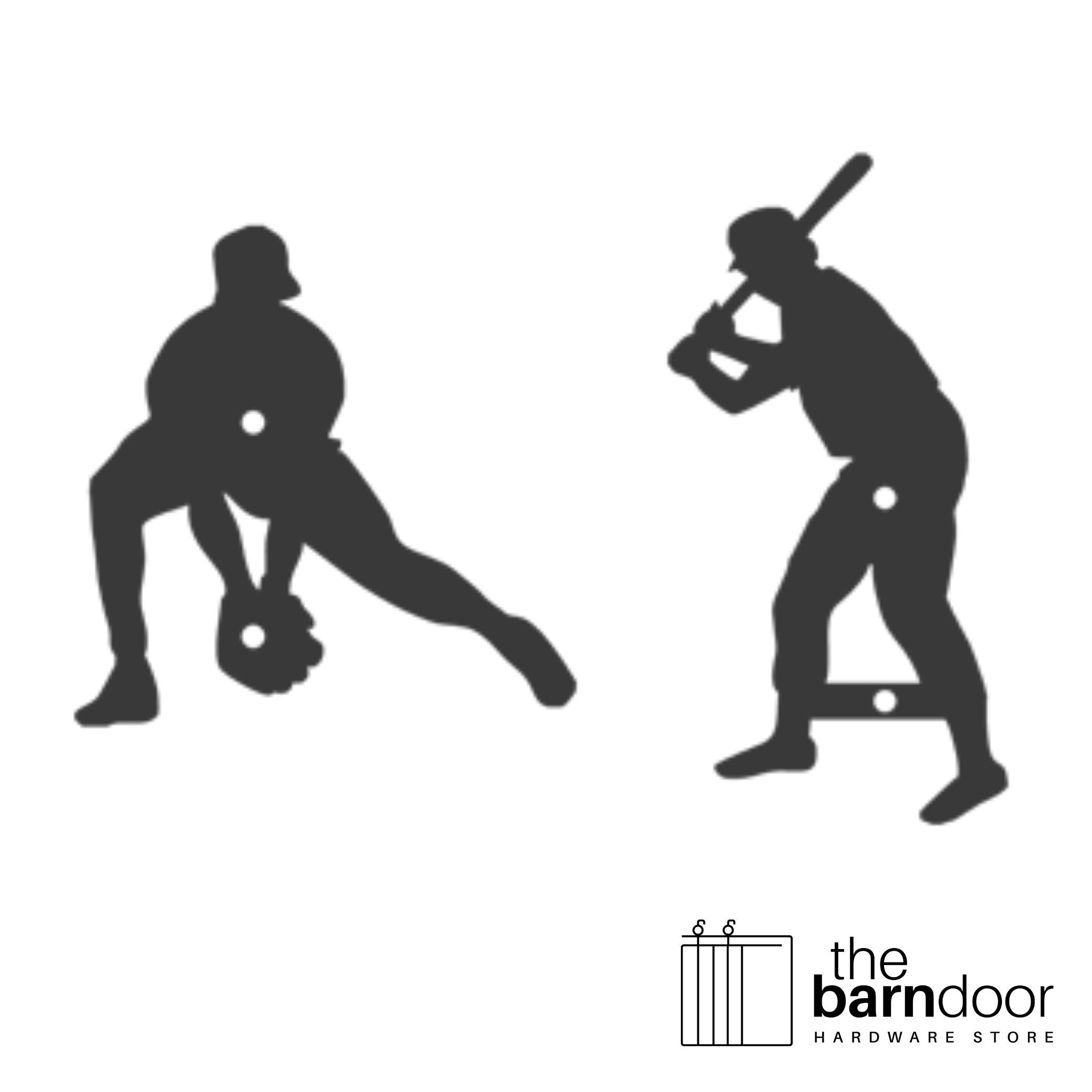 Baseball barn door accent trim in black — Goldberg Brothers Sports collection