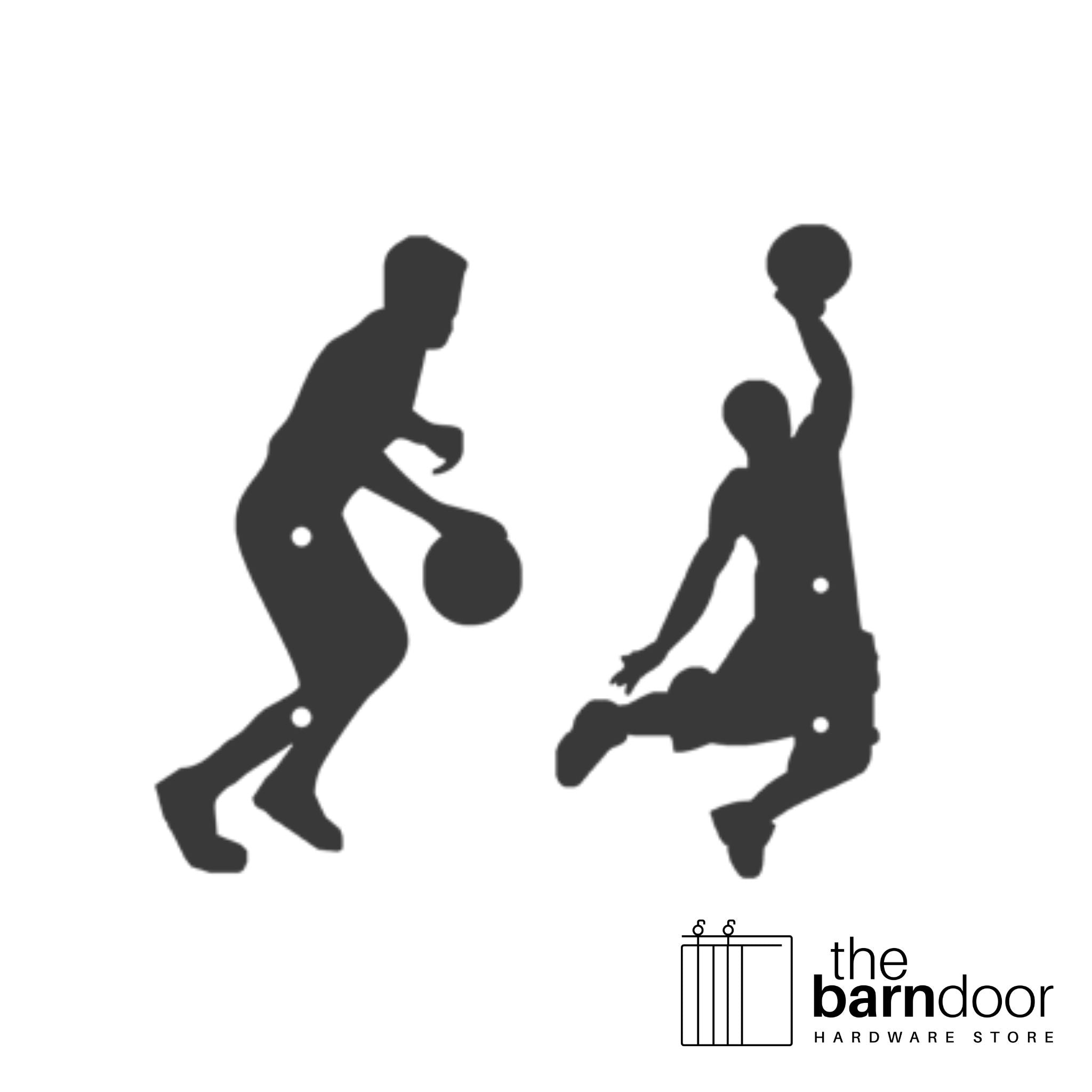 Basketball barn door accent trim in black — Goldberg Brothers Sports collection