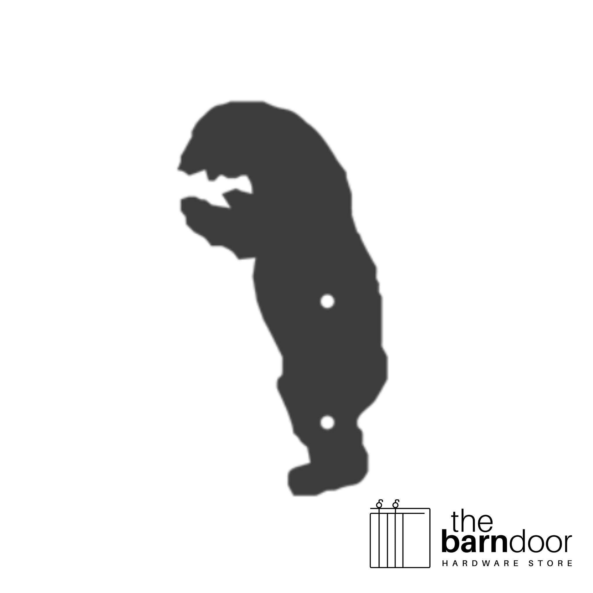 Bear barn door accent trim in black— Goldberg Brothers Wildlife & Nature collection
