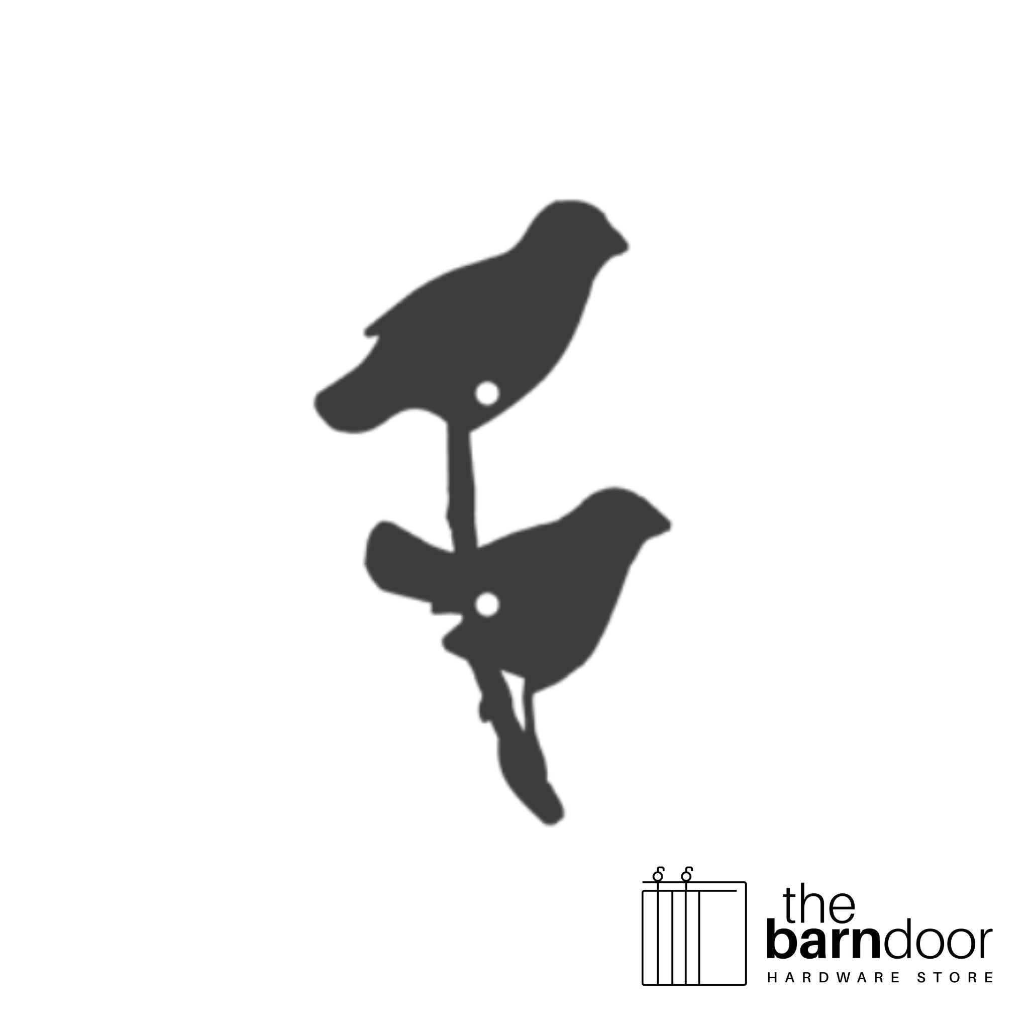 Birds on a limb barn door accent trim in black— Goldberg Brothers Wildlife & Nature collection