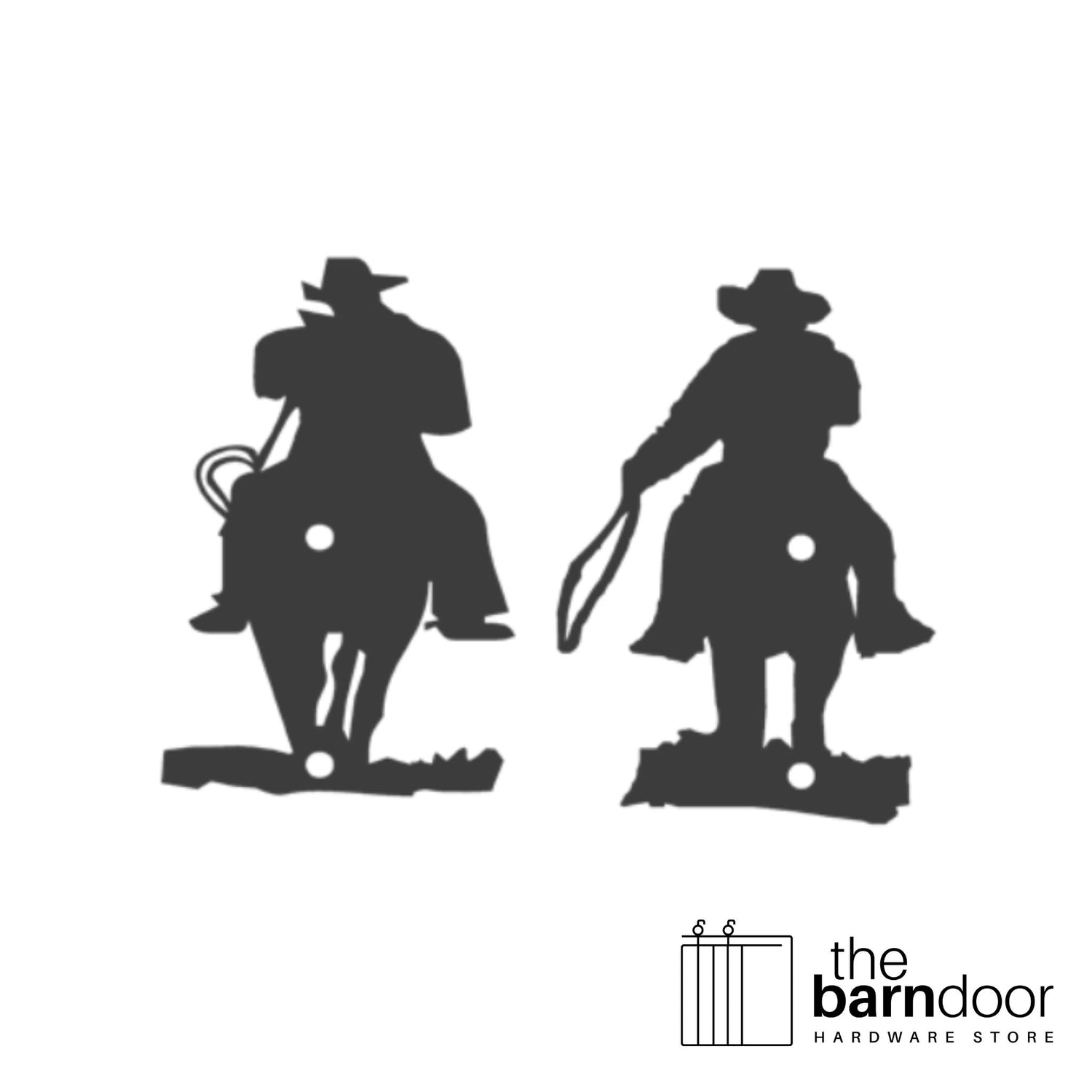 Cowboy set barn door accent trim in black— Goldberg Brothers Western & Ranch collection