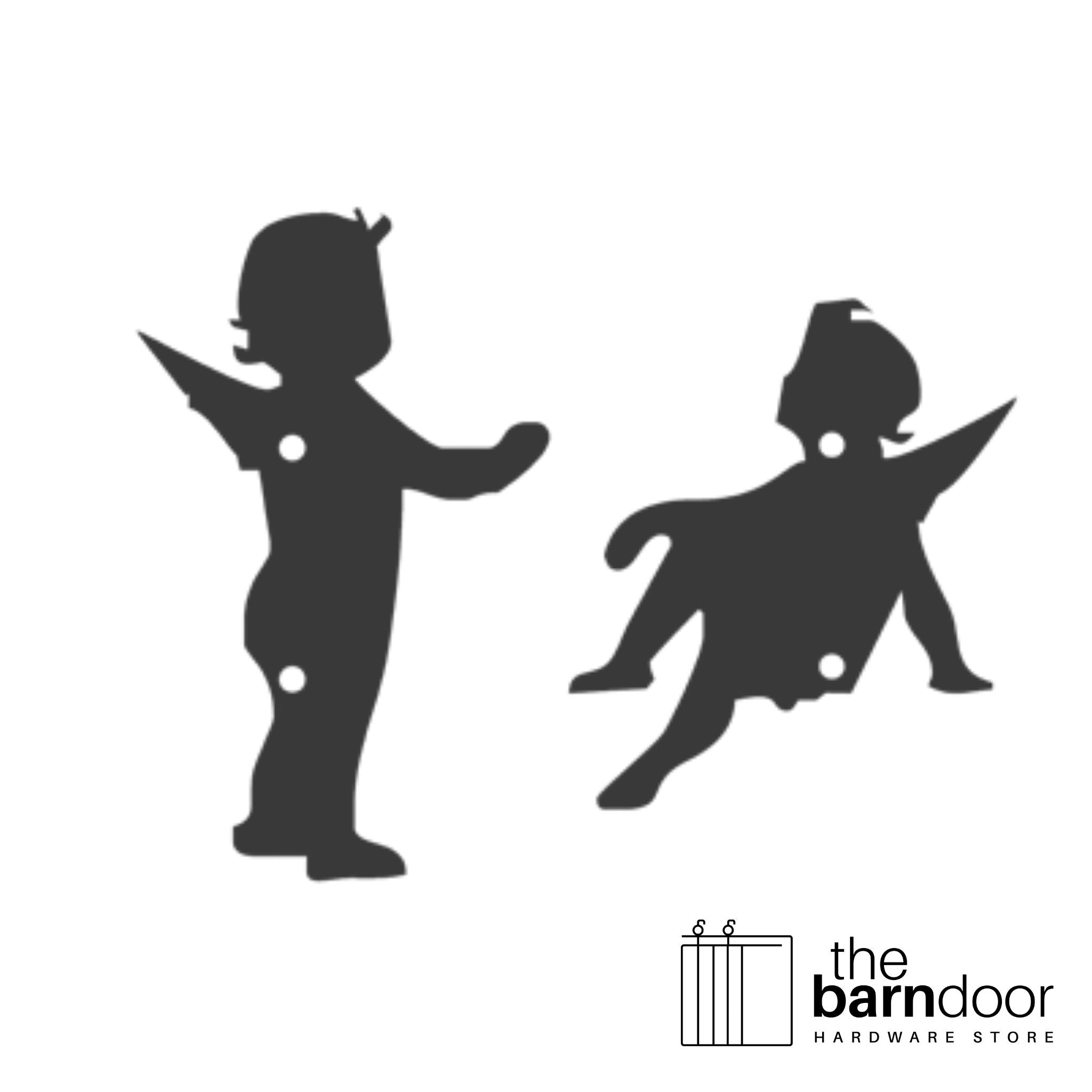Cupid set barn door accent trim in black— Goldberg Brothers Entertainment collection