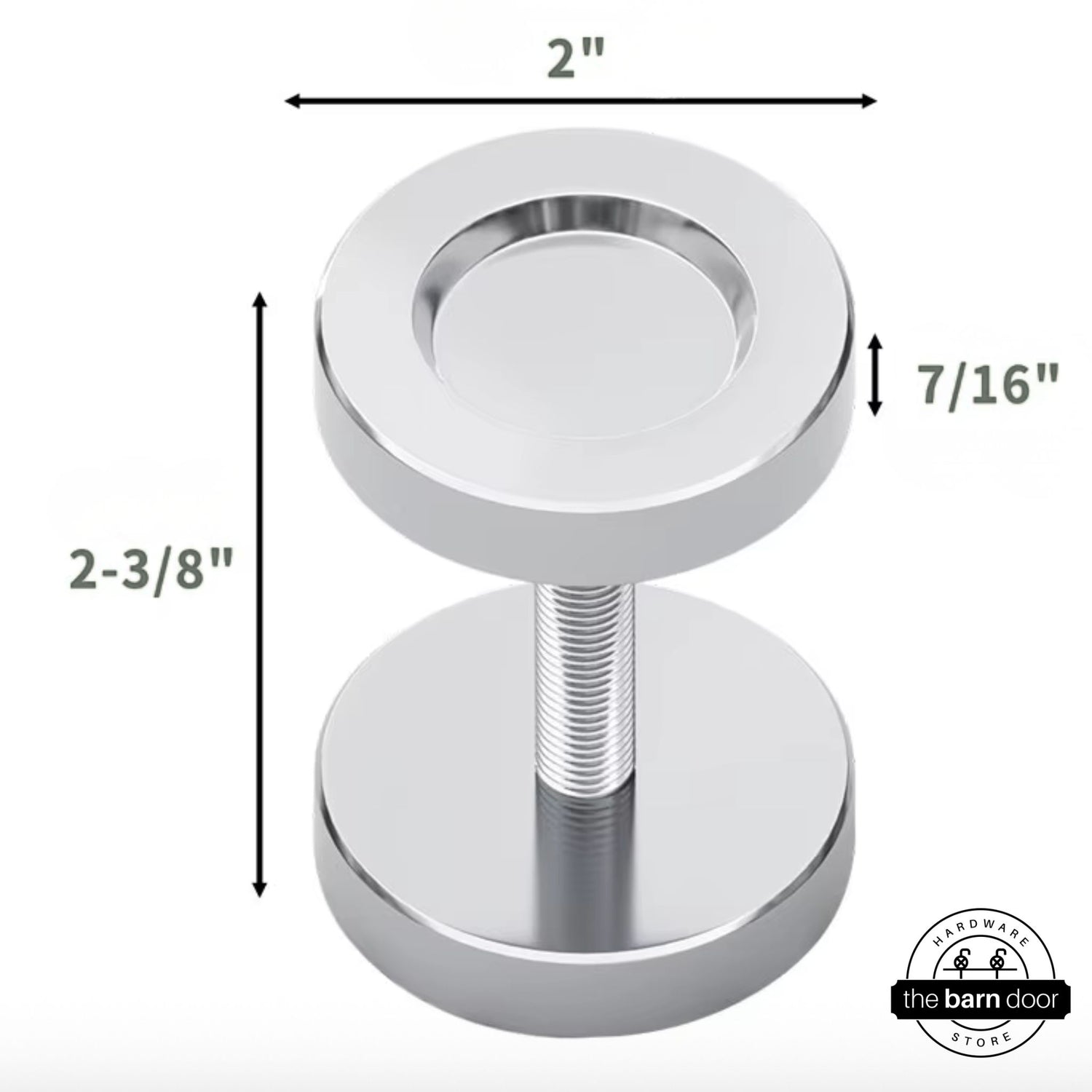 Stainless Steel Round Flush Pull Measurements