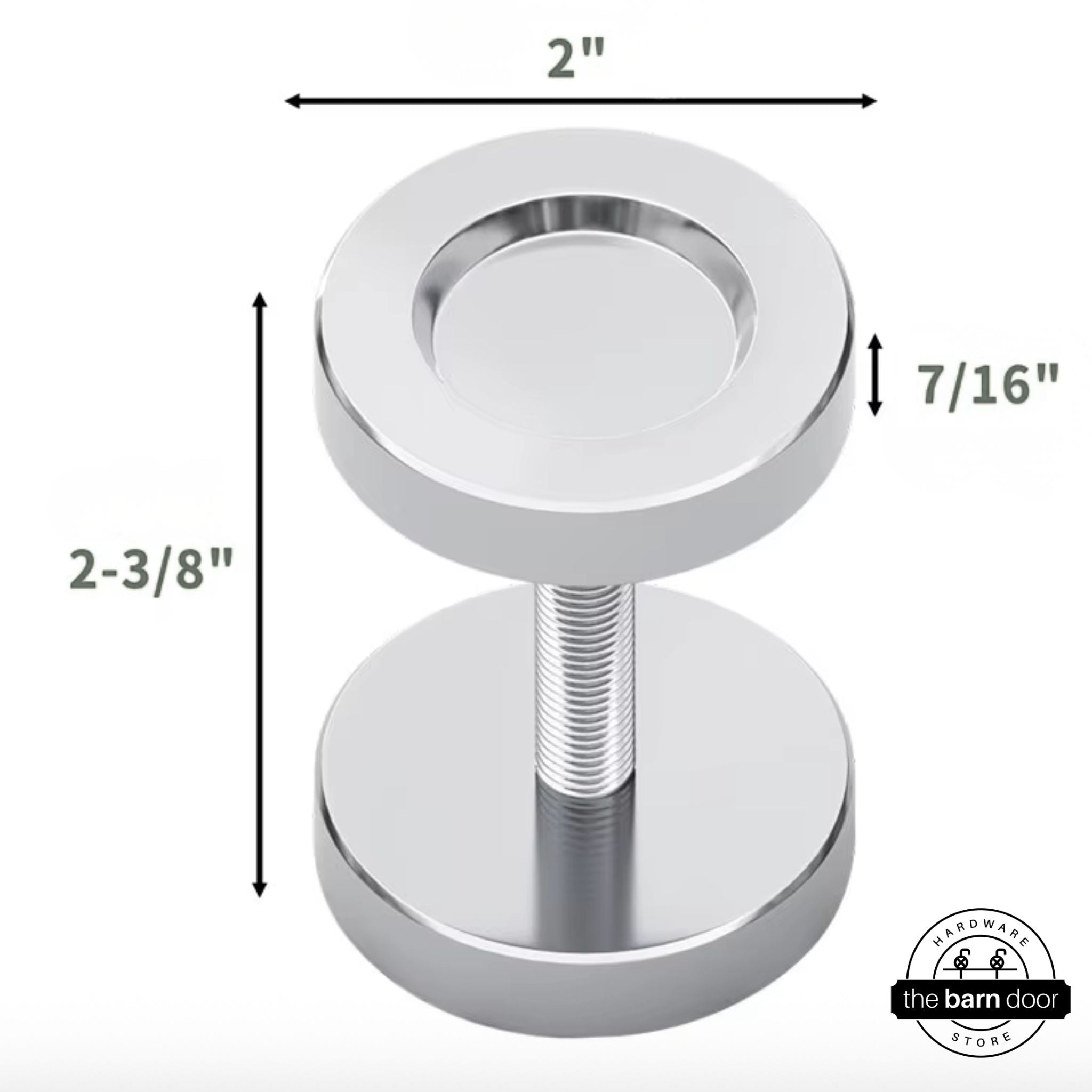 Stainless Steel Round Flush Pull Measurements