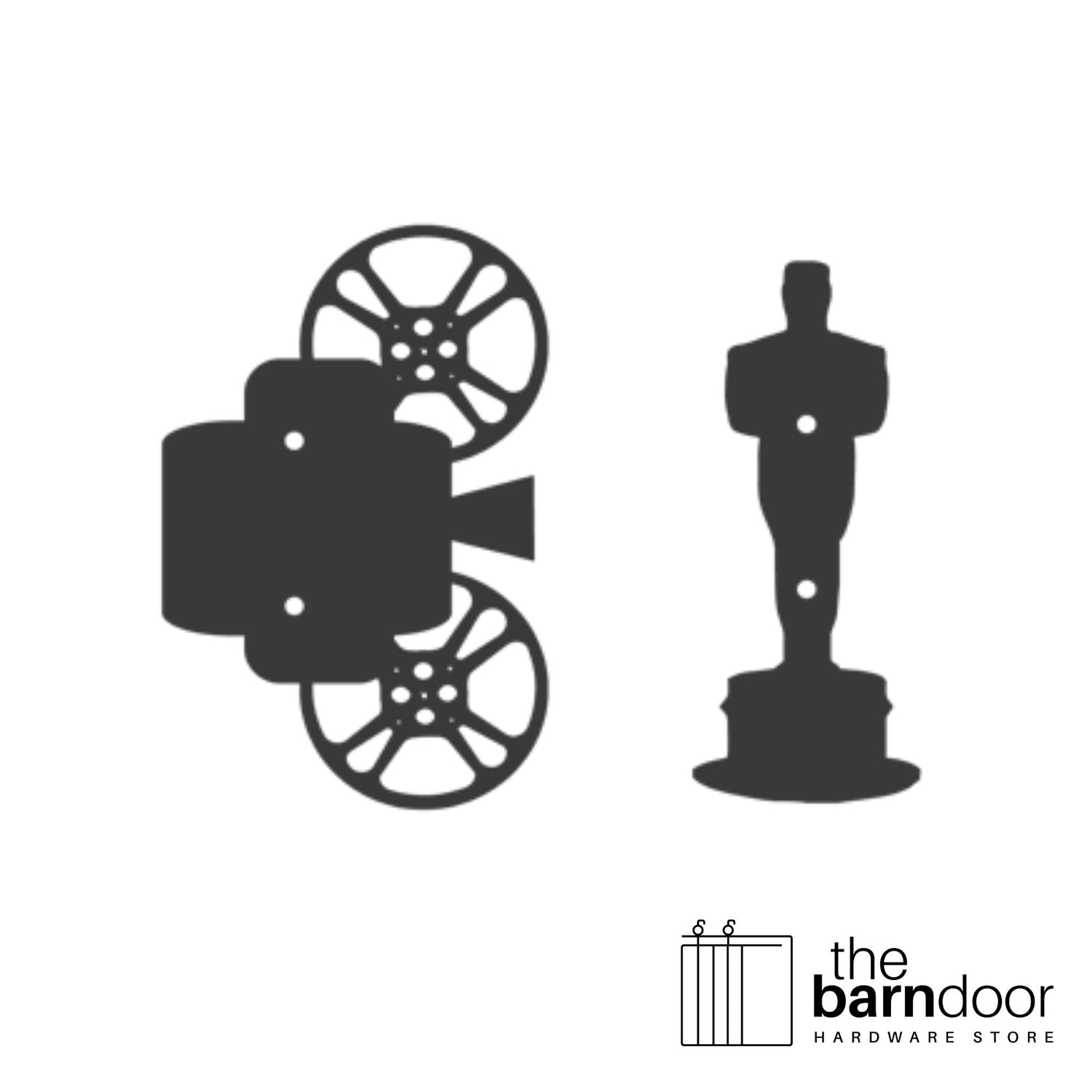 Theater set barn door accent trim in black— Goldberg Brothers Entertainment collection