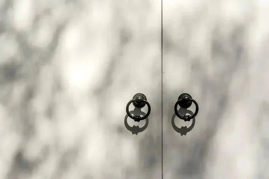 Close Up of Barn Door Handles