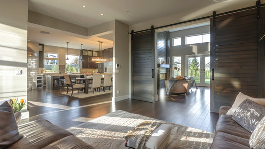 Installed Barn Door in Living Room