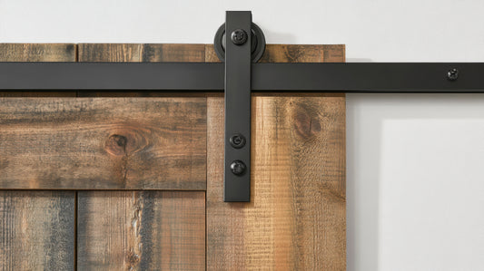 Classic Barn Door Roller on Wood Barn Door