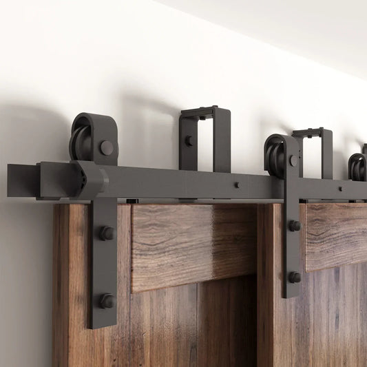 Double Track Bypass Barn Door Hardware
