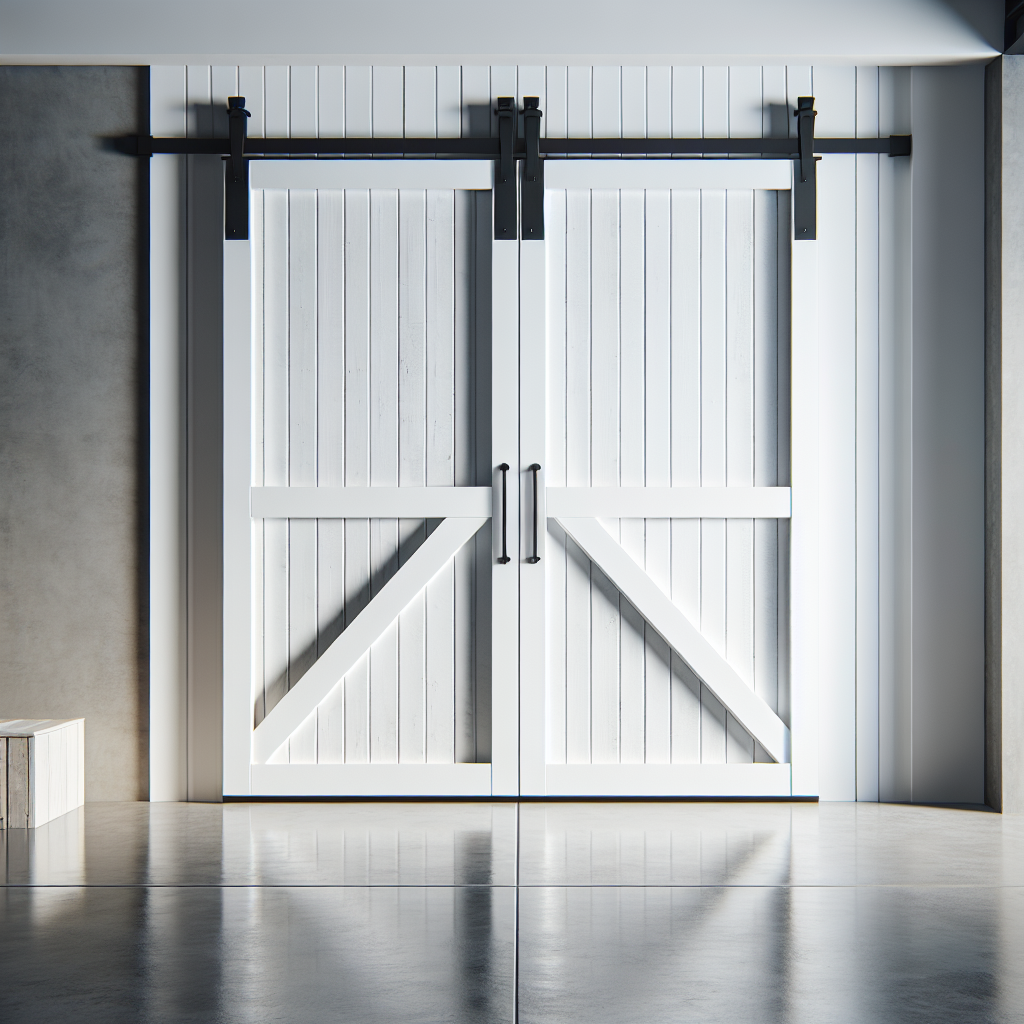 white double barn door