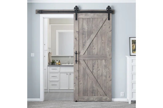 Barn Door Hardware with Spoke Wheels