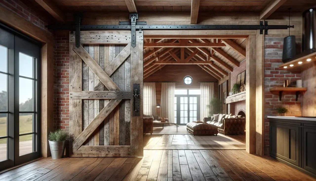 Rustic Barn Door Hardware Kit in Home