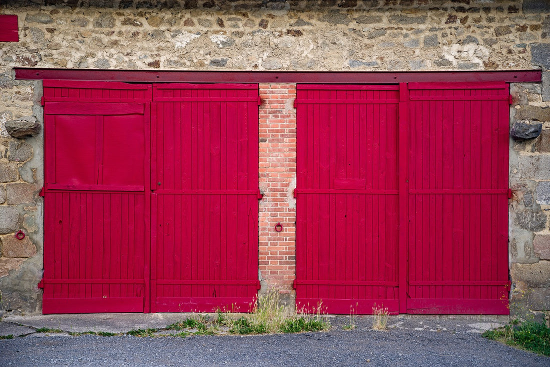 Exterior Barn Doors in Red